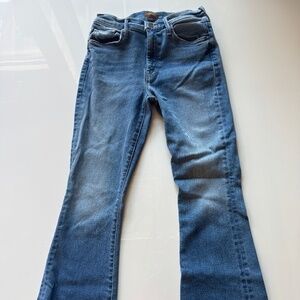 MOTHER The Weekender Flare Jeans - Layover Wash, Size 27